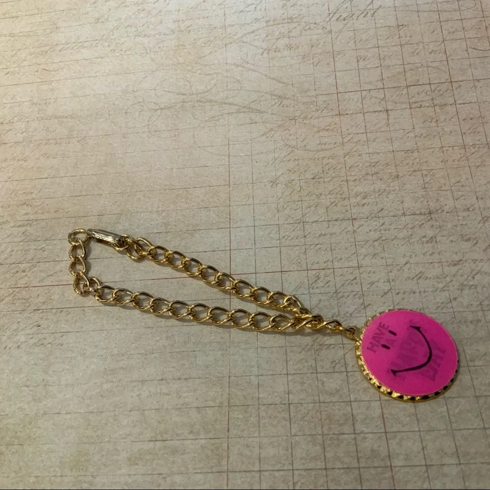 SMILEY HAVE A NICE DAY CHANGE IMAGE VERY VINTAGE BRACELET 70s - Picture 11 of 12